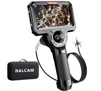 4-Way 360° Articulating Borescope, Ralcam Joystick 5" Endoscope Camera with Light, 6.2mm/0.24in Slim Snake Inspection Camera with 5.0ft Semi-Rigid Cable for Engine, Pipe, HVAC Inspection