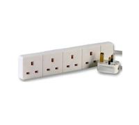 4 WAY 5M METER GANG ELECTRIC SOCKET EXTENSION LEAD 13A CABLE UK MAINS PLUG