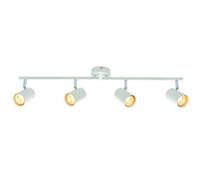 4 Way Adjustable Ceiling Spotlight Matt White Quad GU10 Kitchen Bar Downlight