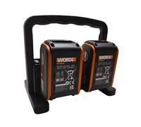 4-Way Battery Holder for 20V Batteries - Compatible with Worx Powershare - Sturdy Battery Storage - Organiser for Workshop & Suitcase - Robust 3D Printing