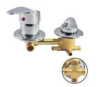 4-Way Brass Faucet Mixer Valve for Bathtub & Shower, 12.5cm Threaded Diverter, Multi-Function Showerhead Fixture, Perfect for Bathroom Installations