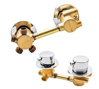 4-Way Brass Shower Valve Mixer Tap with Ceramic Cartridge - 10cm/12.5cm/14.5cm Center D-G Thread Shower Control Faucet for Ultimate Water Flow Management