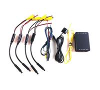 4-Way Control Box Video Channel Converter for 360° Car Panoramic System, Automatic Surround View with Front, Rear, Left & Right Camera Switching, 9-30V, PAL/NTSC/SECAM