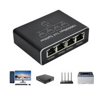 4-Way Ethernet Splitter: Single Input to Multiple Outputs, Reliable 1000Mbps Network Adapter | RJ45 Cable Distribution Device, Excellent Choice for Connecting Multiple Digit Computers