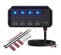 4 Way Fuse Block 12V Waterproof Motorcycle Fuse Relay Box Kit Quick Wiring with LED Indicator Professional Automotive Fuse Box Holder Panel with 5A 3A 2A Fuses for Automotive Car Boat Marine Trike