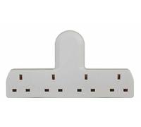 4 Way Gang Extension Socket 13A UK Plug Multi Plug Adapter Mains Power Strip Extension Lead Surge Protected Multiple Outlet Power Board for Home Office Kitchen Bedroom Use Heavy Duty Safe Charging