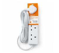 4 Way Gang Socket Extension Lead 2M Cable Uk Mains Plug Sockets Multi Plug Power Strip For Home Office