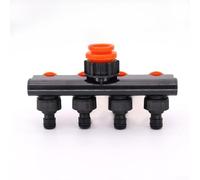 4-Way Garden Hose Splitter for Converting Single Spigot into Four Water Sources with Independent Valves, Compatible with Quick Connect Hose Systems