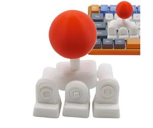 4 Way Joystick Keycap, Creative Joystick Grip Keycap for Mechanical Keyboard, Funny Flights Simulator Controller Stick Key Covers Cap Replacement, Fast Action Joysticks Grip Keyboard Cap Fidget Toy