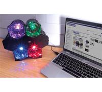 4-Way Led Light Effect With Bluetooth Speaker FXLab Black One Size