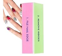 4 Way Nail Buffer Block - Sandpaper PP 9x3.2x2.5cm 1pc, Nail Shaping polishing File | Perfect for Manicure Pedicure Natural Nails Polish prep Shaping Salon Home Beauty Care Routine
