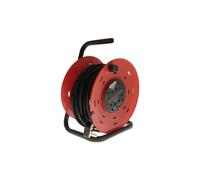 4 Way Open Frame Cable Reel - Red - 50m