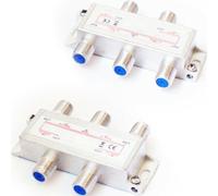 4 Way Port Aerial F Connector Splitter Signal Coaxial Distribution