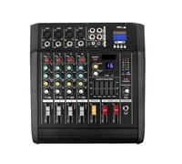 4-Way Power Amplifier Mixer 500W DJ Mixer Stage Equipment Computer Mixer e Phone Live Bluetooth Recording