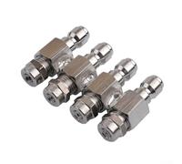 4 Way Pressure Washer Nozzle Kit 1/4 Inch Quick Connect, 0°/25° Soft Wash Tips Holder for 2-3 GPM Machines, 304 Stainless Steel High Pressure Clea