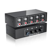 4-Way RCA L/R & 3.5mm Stereo Audio Switcher Bi-Directional Switch Selector