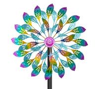 4-Way Rotation Wind Spinner Outdoor, Metal Kinetic Garden Yard Decor