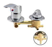 4-Way Shower Mixing Valve with Filter, Adjustable Hot & Cold Water Control, 9/10/12.5/14.5cm Center Diameter, High-Performance Bathroom Faucet Mixer for Ultimate Comfort