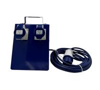 4 Way Splitter Box 240V 16 Amp Sockets and Plug 5m 1.5mm Cable IP44 Rated