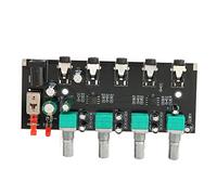 4 Way Stereo Sound Mixer Board, 4 In 1 Out 2X Amplification Independent Volume Control, 3.5mm Headphone Jack Sound Mixer Board for Multi Keyboard Rigs Recordings
