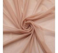 4-Way Stretch Mesh Fabric Nylon Spandex Power Mesh 152cm by 1 Yards Lightweight Sheer Mesh (Nude)