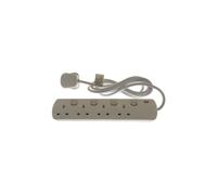 4 Way Switched Extension Socket - White - 2m