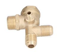 4 Way Threaded Cast Copper Check Valve, Air Compressor Accessories, Electric Drive Air Compressor Check Valve with 21x16x16x10mm Thread Sizes for 1500W Compressors