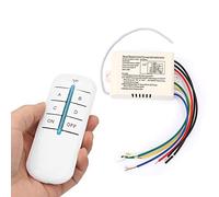 4 Ways Wall Remote Switch, ON/OFF 220V Digital Wireless Wall Light Receiver Transmitter Remote Control Switch Detachable Compact Receiver Kit