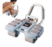 4 Wheel Abdominal Roller, Automatic Rebound Abdominal Wheel, Ab Plank Abdominal Roller Wheel With Elbow Support, Healthy Belly Wheel With Phone Holder For Home Fitness Gym Use