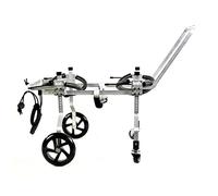 4 Wheel Aviation Aluminum Dog Wheelchair, Pet, Adjustable Stroller for Pets with Forelimb Injury, Whole Body Paralyzed, Disabled Large