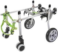 4-Wheel Dog Wheelchair & Cat Cart Lightweight Pet Mobility Aid with Breathable Fabric Traction Rope for Disabled & Paralyzed Pets Ideal for Dogs & Cats XSLM