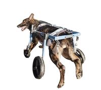 4 - Wheel Dog Wheelchair for Full - Body Support - Adjustable Length/Width/Height, Shock - Absorbing Tires, All - Aluminum, Fits Small - Large Dogs(L)