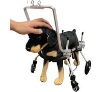 4-Wheel Dog Wheelchair for Mobility Support | Adjustable Pet Recovery Aid for Small/Medium/Large Dogs | Lifting Handle for Paralysis Pets - Chest Protection (M)