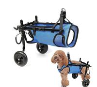 4-Wheel Dog Wheelchair for Small Pets, Adjustable Mobility Cart with Back Leg Support, Recovery Aid for Disabled Cats & Dogs