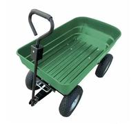 4-Wheel Folding Dump Cart, Steel Construction Tipping Wagon For Garden And Site Transport(2)