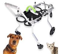 4-Wheel Pet Wheelchair for Dogs & Cats Adjustable Size L Ideal for Disabled Pets with Weak Hind Legs Mobility Aid for Active Animals Rehabilitation Support