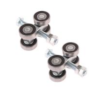4-Wheel Strut Channel Bearings Assembly Trolley Galvanized Rails - Heavy-Duty Hot-Rolled Nuts Steel with Suspended Finish Deep Groove Ball for M10 Bolt Carbon (2-Pack)