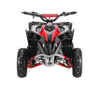 4-Wheel Suspension Kids ATV with 2-Stroke 49CC Engine, Front & Rear Disc Brakes,Durable Alloy Construction for Realistic All-Terrain Fun,4WD Ride on Toy for Kids to Drive,Red,Green Red