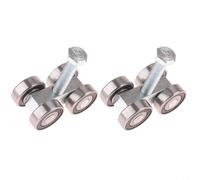 4 Wheel Trolley Assembly For Strut Channels,With Smooth Rolling Performance, Galvanized Rust Resistant Steel,Pack Of 2 Hoisting Wheels