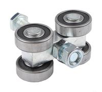 4-Wheel Trolley Assembly, Heavy-Duty Galvanized Steel Strut Channel Roller, 2PCS Silent Hoisting Wheels for Suspended Rails