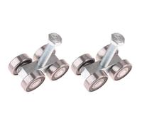 4-Wheel Trolley for Strut Channel Heavy-Duty Galvanized Steel Construction with M10 Bolt Smooth Rolling Deep Groove Bearings for 1-5/8 in Channels for Industrial & Construction Use