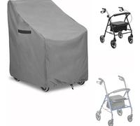 4-wheel walker cover, rolling walker cover, placed outdoors to protect from dust, wind and sun, 28.3 inches long, 26 inches wide, 35.4 inches high, suitable for a variety of four-wheel walkers (Grey)