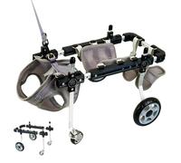 4 Wheels Dog Wheelchair for Back Legs - Full Support Pet Mobility Cart with Leash, Adjustable XS to L Size, Ideal for Disabled Dogs, Enhance Movement & Exercise