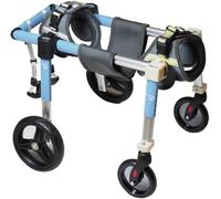 4 Wheels Dog Wheelchair for Paralyzed Pets Full Support Mobility Aid for Front/Back Legs Adjustable Dog Stroller for Disabled Elderly and Training - XS Size