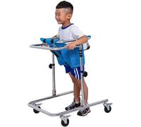4 Wheels Walkers Disabled Children Cerebral Palsy Disabled Kids Walker with Silent Wheels, Foldable Rehabilitation Standing Frame Walker Walking Aid Suitable for Height 31"- 47"