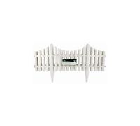 4 White Plastic Wooden Effect Lawn Border Edge Garden Edging Picket Fencing Set