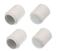 4 White Rubber Chair / Table Furniture Feet Ferrule Caps Stoppers fit 22mm Leg