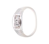 4 White Sound Activated LED Bracelets Glowing Voice Control Wristband LED Light Up Flashing Adult Party Men Women Music Rave Accessories LED Wrist Bands For Event Glow Dark Bracelet