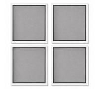 4 Window Mosquito Nets 130 x 150 cm Black | Polyester Mesh with Velcro, Mosquito Repellent, Fly Repellent | Installation Without Drilling | Adhesive Mosquito Net, Window Insect Net, DIY Mosquito Net