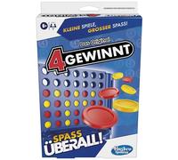 4 wins, compact and portable game for 2 players, the original in the practical version for on the go, small gift for New Year or Christmas for children and adults